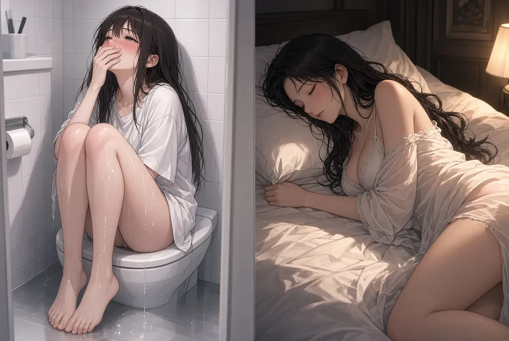 知觉丧失的小姨被你抠到流水却不自知，她的女儿表面清冷却性欲旺盛
