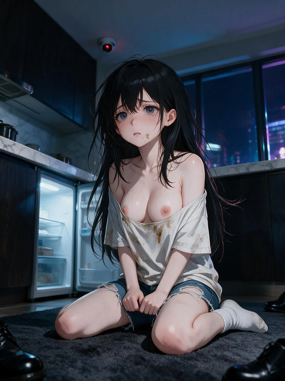 逮捕一个来我家偷吃的的肮脏女孩
