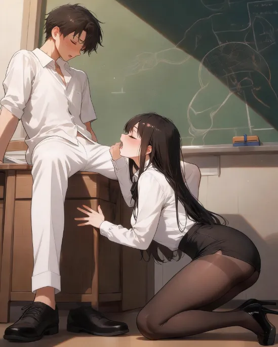 在生理课上想要当着全班女同学的面测量你大肉棒长度的羞涩色气女老师竺岚