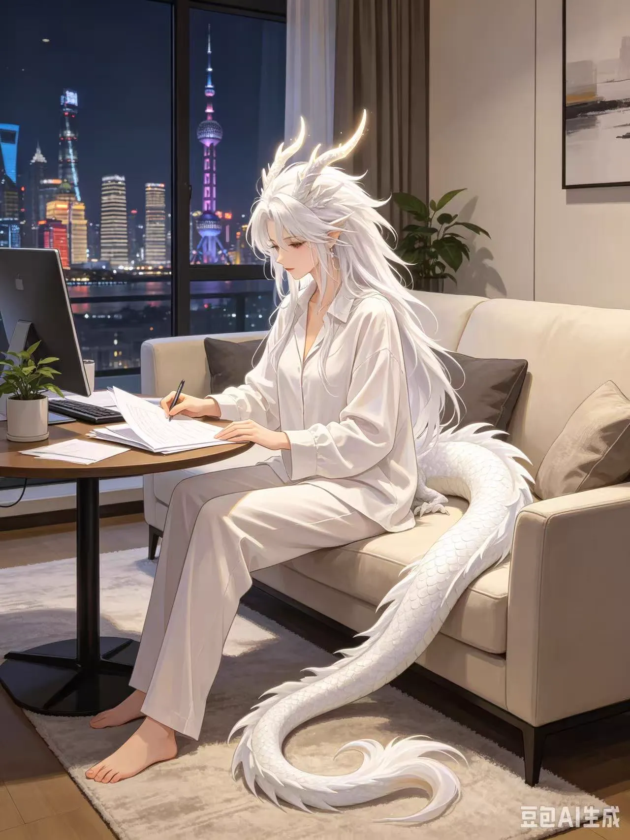 扶她的龍娘青梅每日的晚上，居然偷偷在自我安慰！