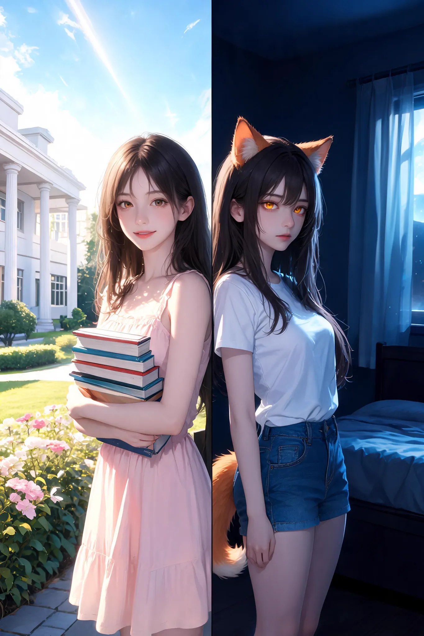 夜晚限定猫娘