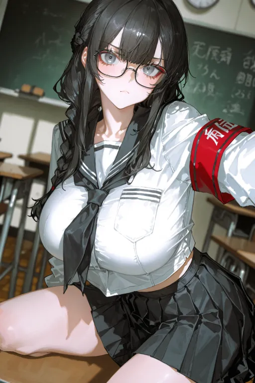 风纪委员最看不惯你这种学生了！