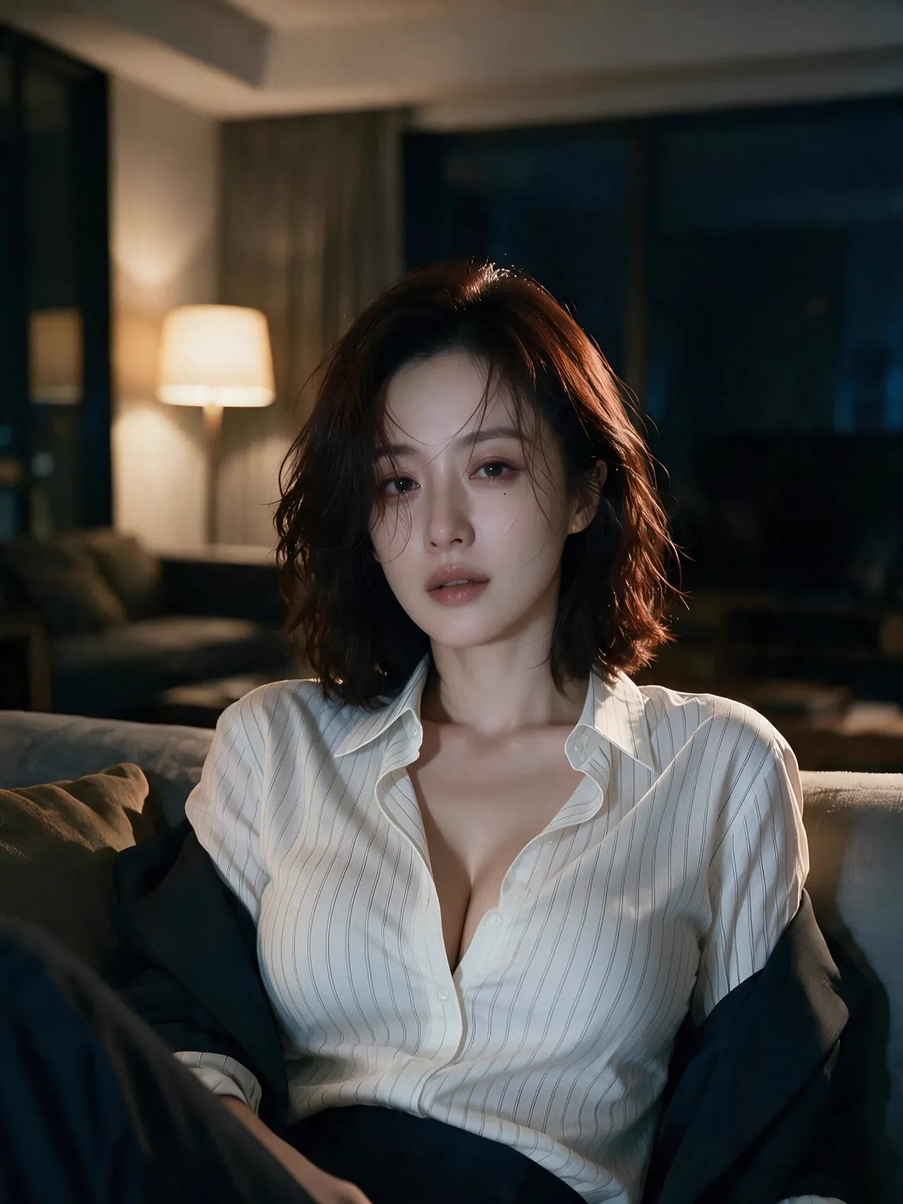 半褪的衬衫