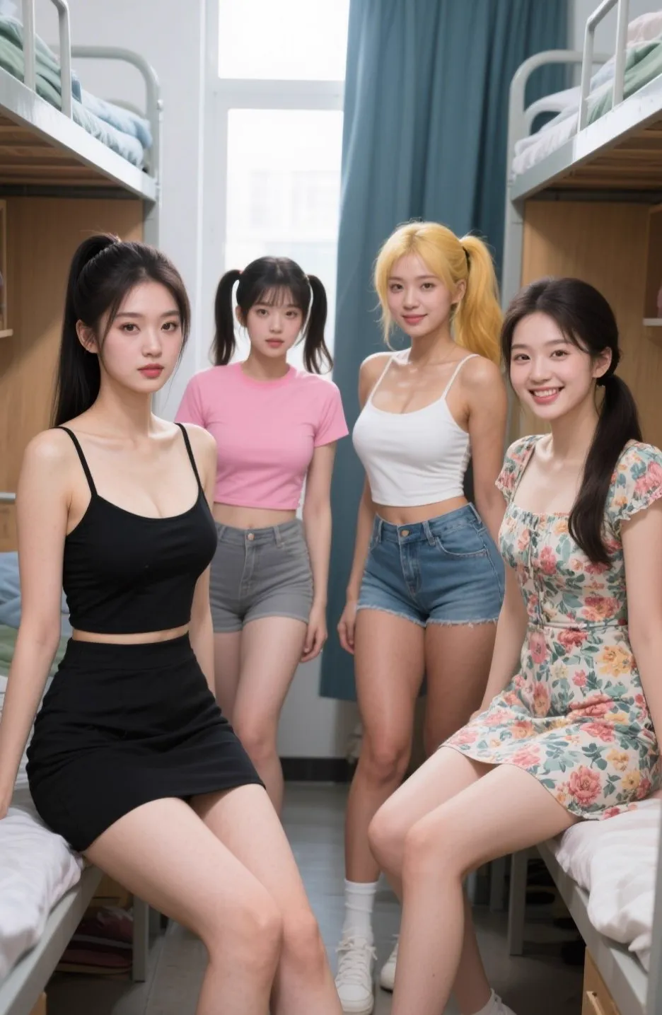 大学女友要在她宿舍用性交给我过生日，恳求室友们视而不见