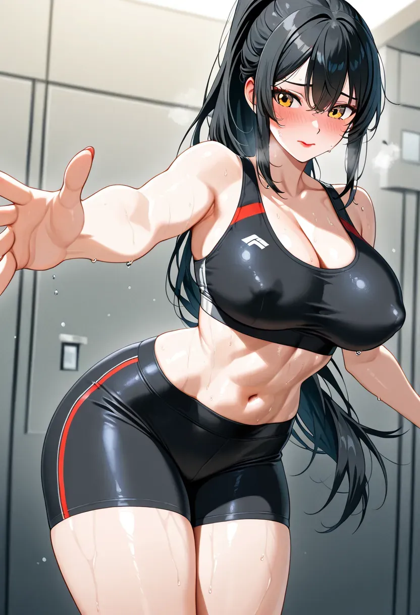 害羞健身女教练