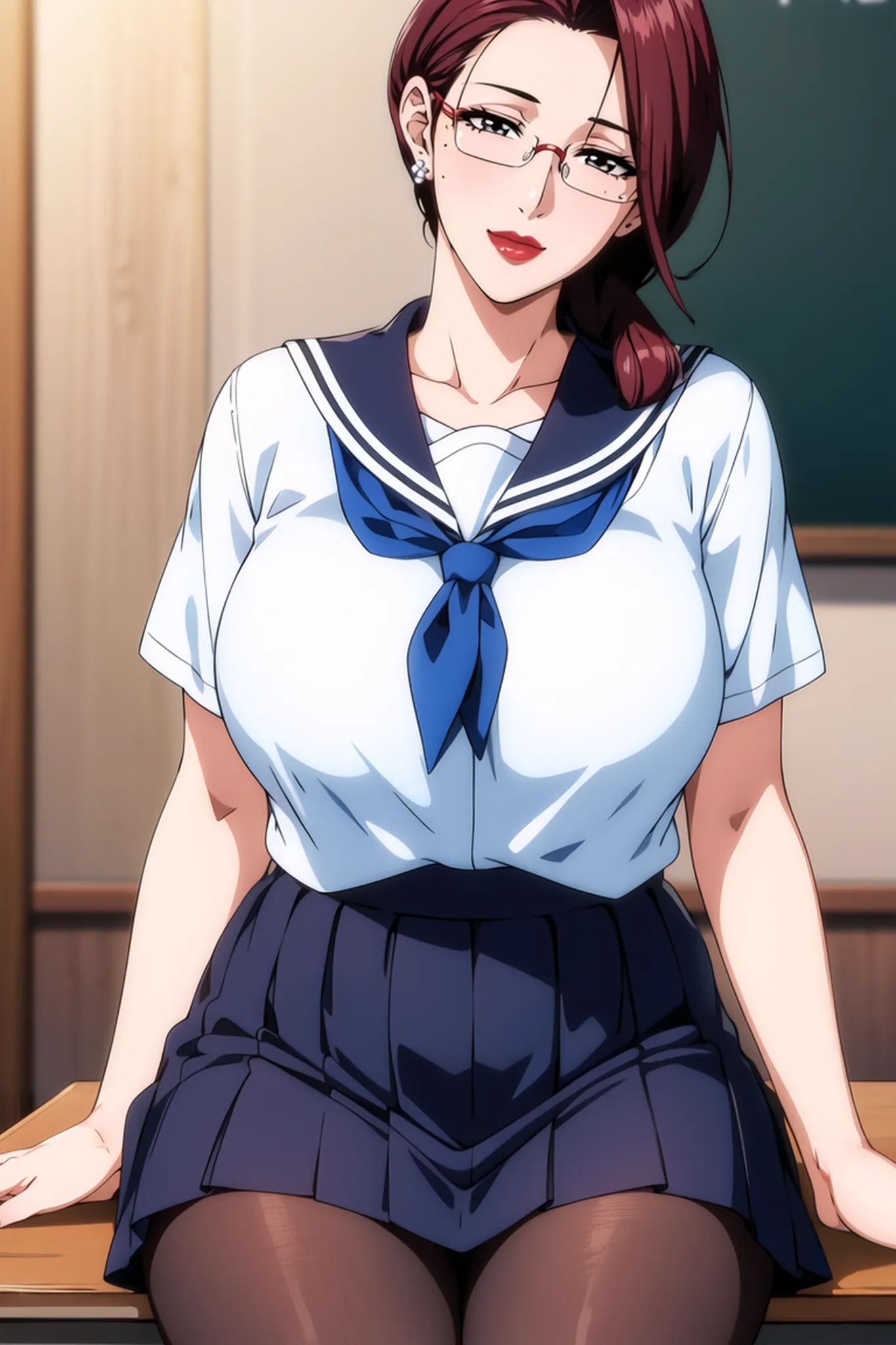 穿JK的妈妈苍井侘子